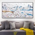 Skier on Snowy Mountain Wall Art Sport White Snow Skiing Room Decor by Knife 17